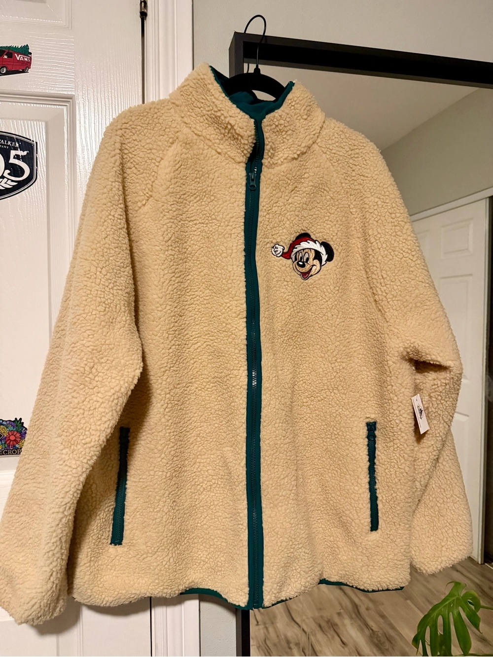 Santa Mickey Mouse Disneyland Park Sherpa Christmas Jacket